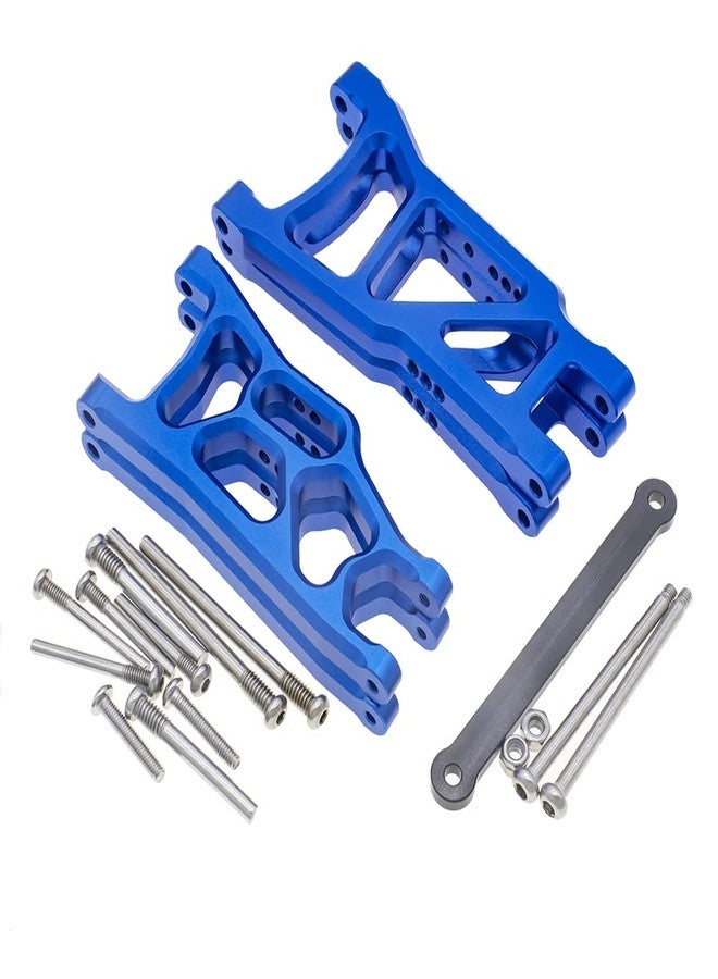 GTHELE ACTruck Aluminum Front&Rear Suspension A-Arms Caster Steering Blocks Stub Axle Carriers for Traxxas 2WD 1/10 Slash, Stampede, Rustler, Nitro Slash-Replaces Part 3736 3632 3752 3631, Dark Blue - Image 3